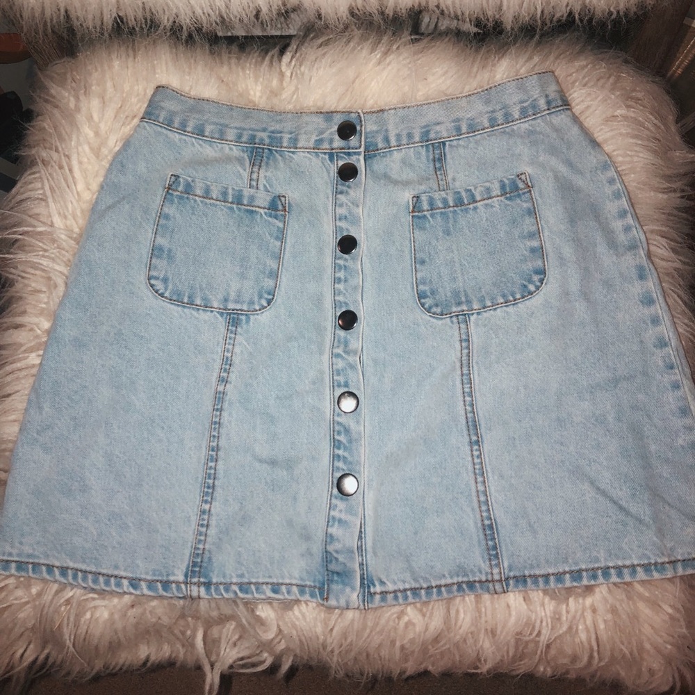 BDG Denim Button-up skirt